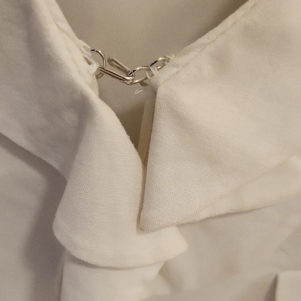 New York & Company Cream Ruffle Suit Jacket - Picture 3 of 4
